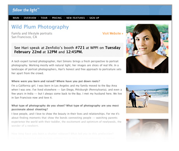Hari Simons Profile, Wild Plum Photography