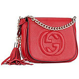 Gucci Soho Mini Shoulder Strap Bag Red